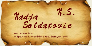 Nadja Soldatović vizit kartica